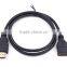 Male-Female Gender and Gold Connector Color slim hdmi cable 1m