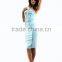 blue elegant one-piece strap bodycon fashionable latest dresses designs