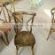 Vintage Cross Back Chair with metal straps, X back chairs