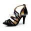New Fashion Satin Latin Ballroom Dancing Shoes for Girls High Heels Plus Size 34-42 Dance Shoe