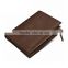 Item CP5: high quality custom logo soft genuine leather trifold mens wallet with zipper pocket