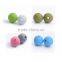 9mm 12mm 15 mm Donut Hole Round Beads Baby Teething Loose Beads Silicone Teething Beads