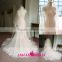 Style ZS-a0050 Trumpet strapless organza faced bodice tulle wedding dress with floral detail