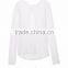 women clothing wholesale custom blouses t shirt trendy casual girls plain long sleeve t shirts grey