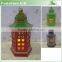 Palace shape pieced ceramic candle lantern