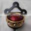 custom motorcycle led brass tail light-covers over tail Rodda / red lens - Bike RetroTail Light