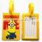 Custom promotional gifts cute airplane shaped soft pvc luggage tag