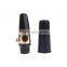 Sax Saxophone Mouthpiece Plastic with Cap Metal Buckle Black