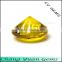 5.00mm Round shape yellow color l glass stone