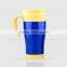 Colorful sublimation mug logo printing coffee cup unbreakable double wall travel mug water glass