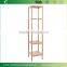 Bamboo Bathroom Tower 5-Shelf Towel Storage Standing Rack Shelving