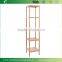 Bamboo Bathroom Tower 5-Shelf Towel Storage Standing Rack Shelving