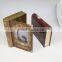decorative book shaped gift tin box for tea tin container