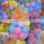 colored plastic balls 30pcs+5pcs crystal balls in mesh bag