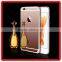 Luxury mirror frame TPU ultra-thin mobile phone shell electroplate pc back for iphone 6 6s plus for Samsung s6 s7