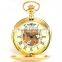 Vintage Golden Analog Pendant Mechanical Fob Chain Pocket Watch