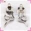 Dog shaped metal pendant designs for women, imitate antique silver dog pendant