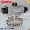 best sale ss304 3pc clamp pneumatic ball valve dn40