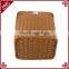 Customized hand weaving big size toy laundry storage plastic basket with handle