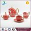 15pcs high gloss ceramic arabic tea set with acrylic stone
