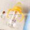 wide mouth transparent baby glass feeding bottle