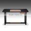 Modern Simple Hot Wood Kids Study Table With Drawer Black Color Book Room Office Table