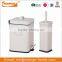 Stainless Steel Waste Bin and Toilet Brush Set