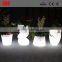 Glowing illuminated cheap flower vases, outdoor and indoor round shape ceramic flower vases
