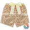 Wholesale Baby Summer Shorts Champagne Cotton Sequin Baby Girls Shorts With Bow