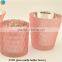 heart tealight holders Embossed design Wonderful Fuchsia Pink Vintage Glass Candle Holder