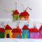House ornaments Decoration Set of eight Felt House for wall hanging