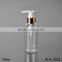 hot products high quality 200ml pet shampoo bottle dimensions gold aluminum pump plastic shampoo bottle cost price wholesale
