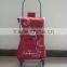 colorful shopping foldable trolley bag with wheels