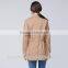 2015 fashion women overdress solid khaki wind coat guangzhou clothing