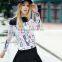 newest design wholesale fashion yellow brand t-shirt for women