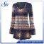 2017 Women New Fashionable Top Wild Side Blouse Long Sleeves