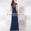 royal blue lace chiffon scoop neck sexy mother of the bride