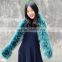 CX-S-26D Genuine Raccoon Fur Knitted Scarf for Winter