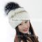 CX-C-02E 2016 Newest Knitted Hat Rex Rabbit Fur Woman Hat