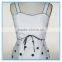 New Model Girl Polka Dot Print White Dress Elegant Style