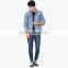 men denim jean jacket wholesale ripped with pocket outdoor casual wear