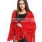 Europe and the United States autumn and winter new hand-woven imitation rabbit fur tassel triangular bride fitted fur shawl