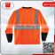 Long sleeve safety reflective cheap t-shirt,orange