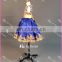 NN06 Beautiful Gold Appliqued Royal Blue Little Queen Real Sample Flower Girl Dress