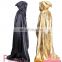 4 Colors Hooded Long Cloak Cape Halloween Robe Wedding Witch Wicca costume