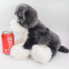 Schnauzer plush toy sitting position sherner Shar Pei plush doll Bulldog plush doll
