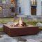 Smokeless 30 inch corten steel metal square fire pit & fireplace