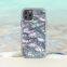 For iPhone 11 trendy phone case conch shell pattern electroplating frame epoxy phone case