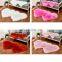 Wholesale white color round faux plush fur rug