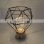 Wooden Metal Diamond Shaped Lantern  Led Copper Wire String Light  Night Light